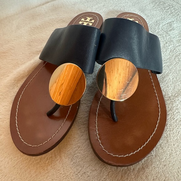 Tory Burch Blue and Brown Sandals - Picture 2 of 5